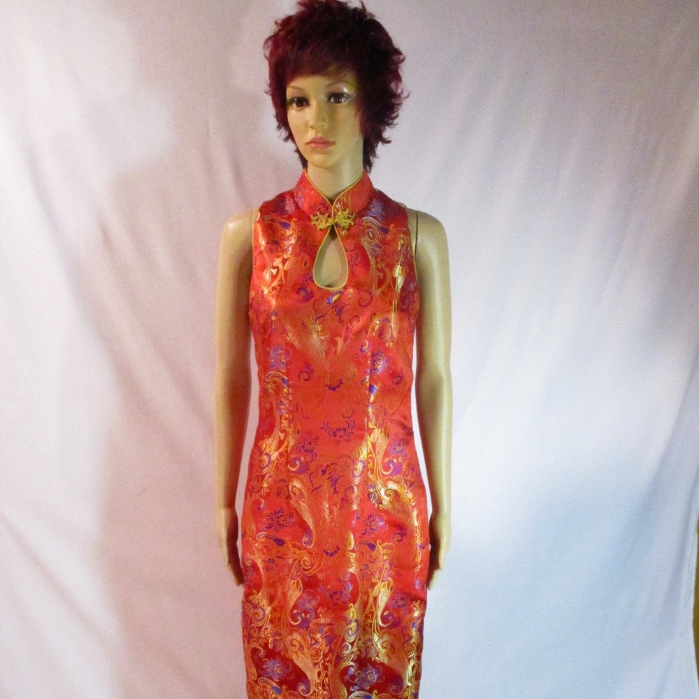 Red & Gold custom Chinese Cheongsam
